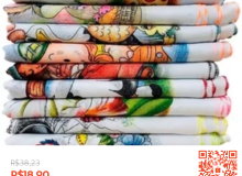 [Confira Pano De Prato Estampado Colorido Com 10 Peças 100% algodão com]